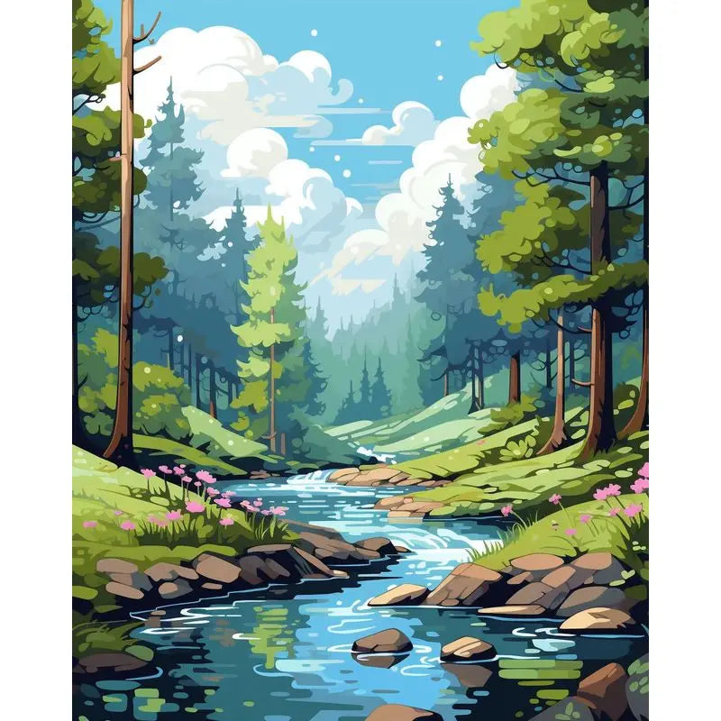 Lake Scenery Paint By Numbers