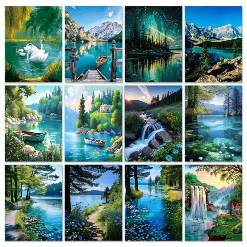 Lake Scenery Paint By Numbers