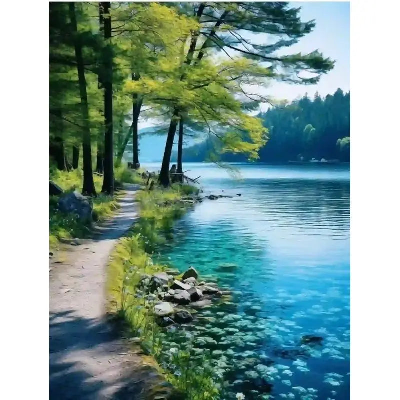 Lake Scenery Paint By Numbers