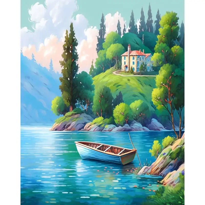 Lake Scenery Paint By Numbers