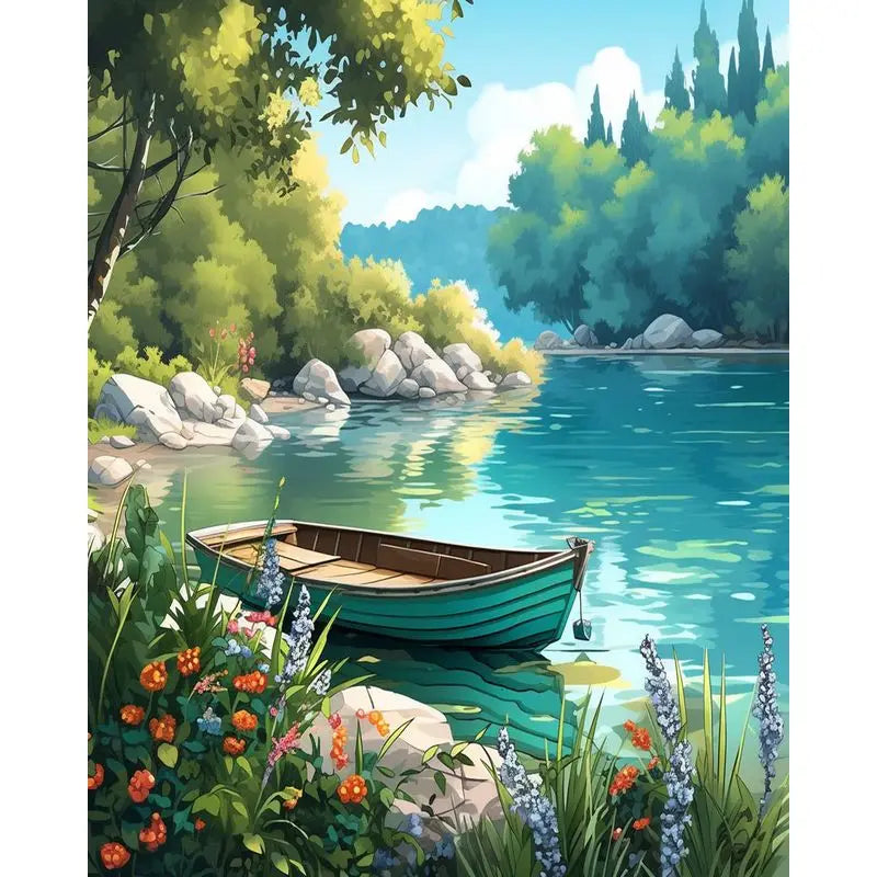 Lake Scenery Paint By Numbers