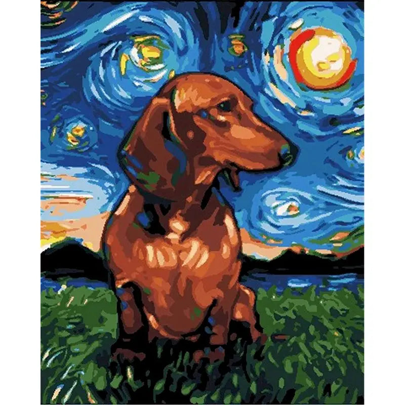 Dog Painting By Numbers