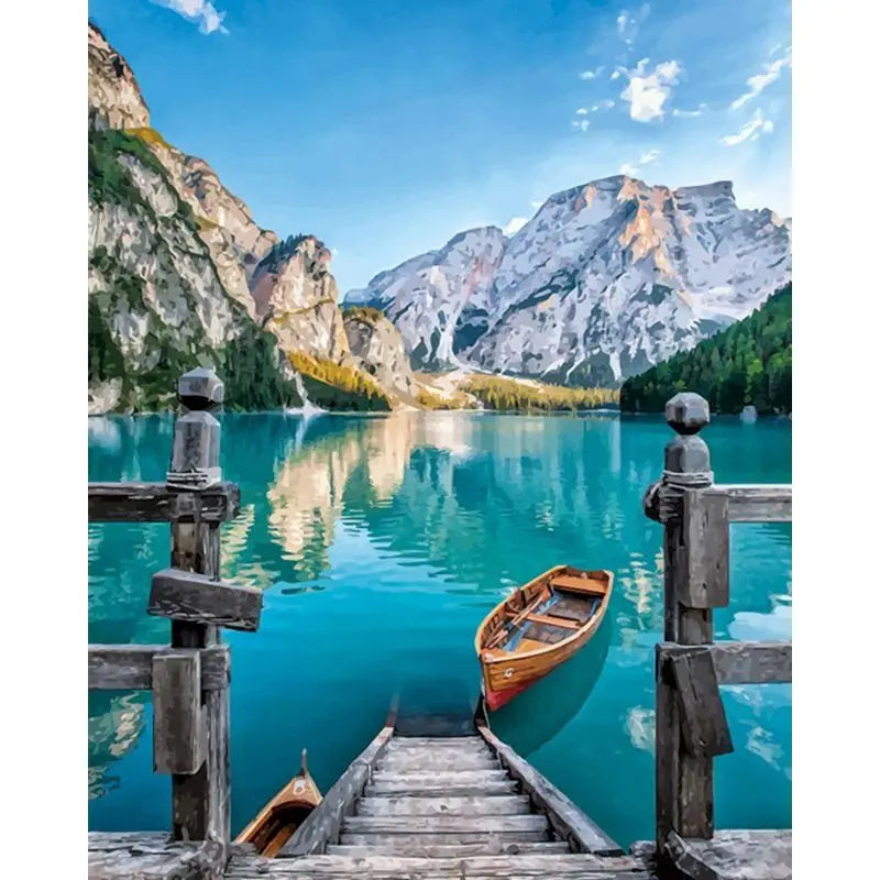 Lake Scenery Paint By Numbers