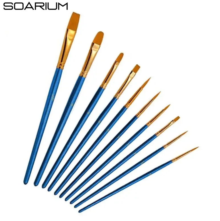 10Pcs Paint Brushes